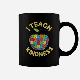 I Teach Kindness Autism Awareness Month Teacher Coffee Mug - Monsterry DE