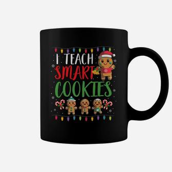 I Teach Smart Cookies Christmas Teacher Gift Gingerbread Coffee Mug | Crazezy