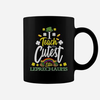I Teach The Cutest Little Leprechauns St Patrick Day Teacher Coffee Mug | Crazezy DE
