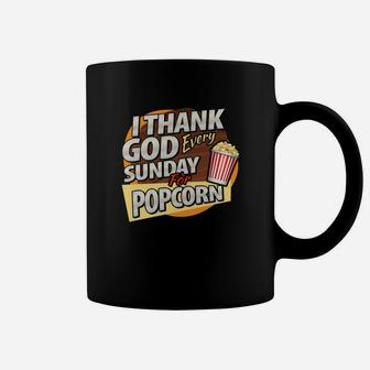 I Thank God Every Sunday For Popcorn Coffee Mug - Thegiftio UK