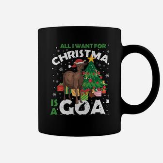 I Want A Goat For Christmas Coffee Mug | Crazezy