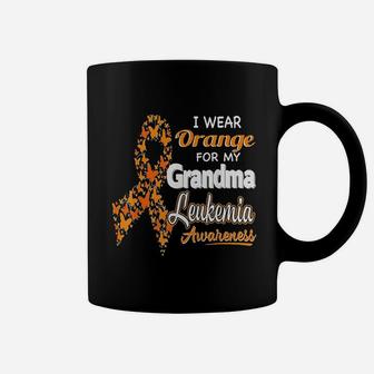 I Wear Orange For My Grandma Leukemia Awareness Coffee Mug | Crazezy