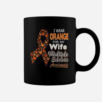 I Wear Orange For My Wife Multiple Sclerosis Awareness Coffee Mug - Thegiftio UK