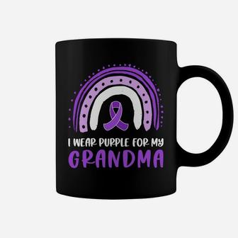 I Wear Purple For My Grandma Alzheimer's Awareness Ribbon Coffee Mug | Crazezy DE
