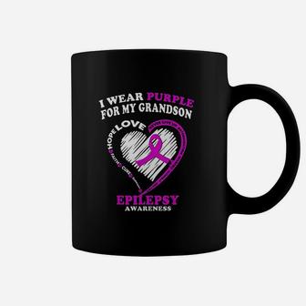 I Wear Purple For My Grandson Coffee Mug | Crazezy DE