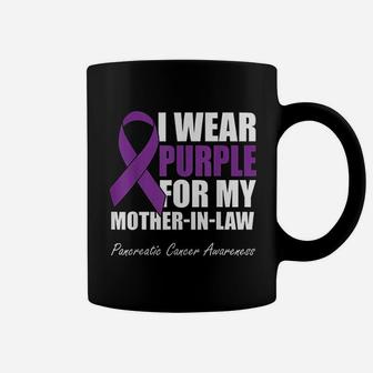 I Wear Purple For My Mother In Law Pancreatic Coffee Mug | Crazezy UK