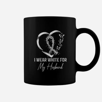 I Wear White For My Husband Coffee Mug | Crazezy