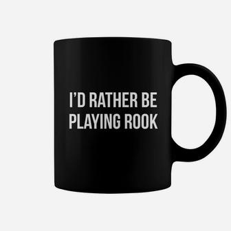 Id Rather Be Playing Rook Card Game Long Sleeved Coffee Mug | Crazezy AU
