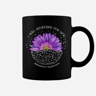 I'll Remember For You Purple Sunflower Alzheimer's Awareness Coffee Mug | Crazezy AU