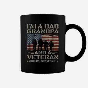 I'm A Dad Grandpa Veteran Father Military Coffee Mug | Crazezy