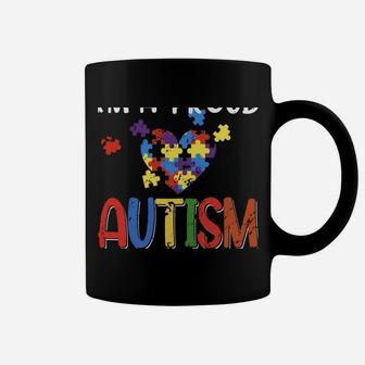 I'm A Proud Autism Auntie Autism Awareness Costume Heart Coffee Mug | Crazezy CA