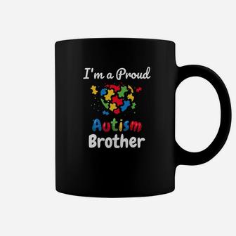 Im A Proud Autism Brother Men Boys Heart Gifts Coffee Mug - Thegiftio UK