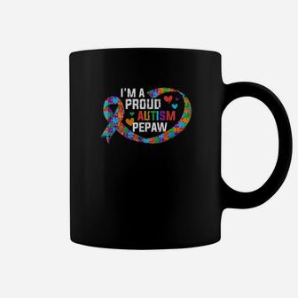 Im A Proud Autism Pepaw Autism Awareness Coffee Mug - Monsterry