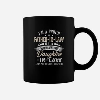 Im A Proud Father In Law Of A Freaking Awesome Daughter Coffee Mug | Crazezy AU
