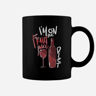 Im On The Fruit Juice Diet Funny Wine Lovers Gift Coffee Mug - Thegiftio UK