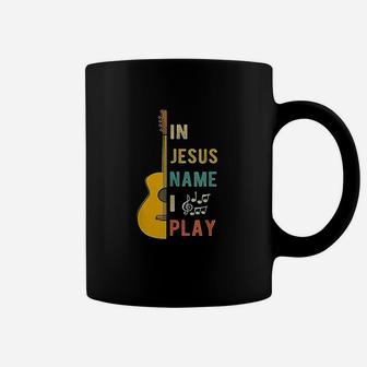 In Jesus Name I Play Guitar Coffee Mug | Crazezy DE