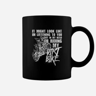 In My Head I Am Riding My Dirt Bike Coffee Mug | Crazezy UK