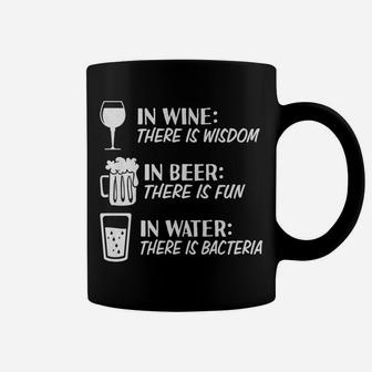 In Wine There Is Wisdom In Beer For Wine Lovers Coffee Mug - Thegiftio UK