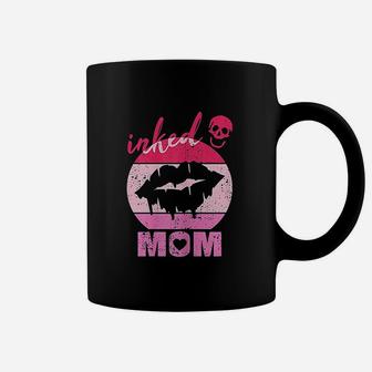 Inked Mom Lips Proud Mother With Tattoos Coffee Mug | Crazezy