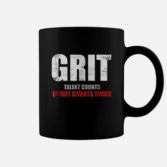 Inspirational Grit Effort Counts Twice Motivational Coffee Mug | Crazezy