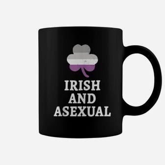 Irish And Asexual St Patrick's Day Lgbtq Pride Flag Shamrock Coffee Mug - Monsterry