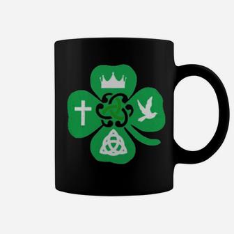 Irish Celtic Father Son And Holy Spirit Shamrock Coffee Mug - Monsterry