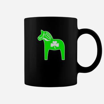 Irish Dala Horse Green Shamrock Sweden Ireland Dalahost Coffee Mug - Thegiftio UK