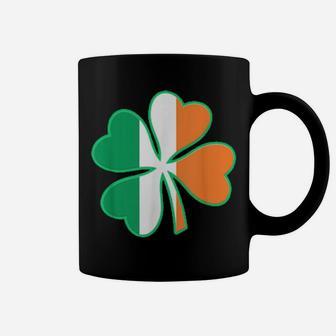 Irish Flag Colors Lucky Four Leaf Clover St Patricks Day Coffee Mug - Monsterry UK