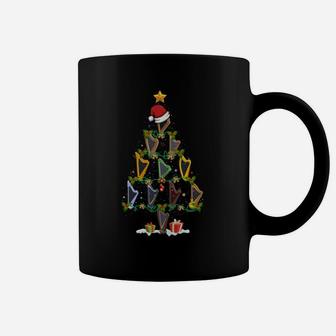 Irish Harp Xmas Tree Lights Musical Instruments Christmas Sweatshirt Coffee Mug | Crazezy CA