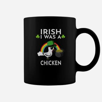 Irish I Was A Chicken Leprechaun St Patricks Day Coffee Mug - Thegiftio UK