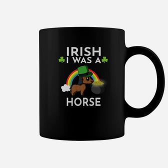 Irish I Was A Horse Leprechaun St Patricks Day Coffee Mug - Thegiftio UK