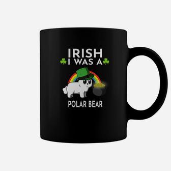 Irish I Was A Polar Bear Leprechaun St Patricks Day Coffee Mug - Thegiftio UK