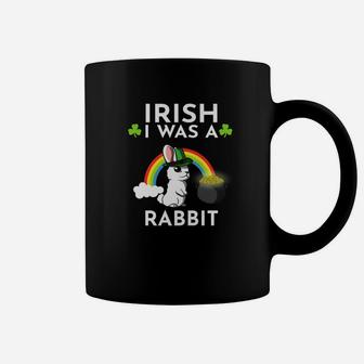 Irish I Was A Rabbit Leprechaun St Patricks Day Coffee Mug - Thegiftio UK