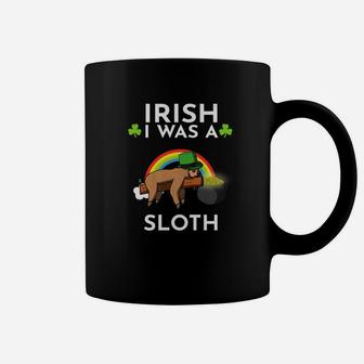 Irish I Was A Sloth Leprechaun St Patricks Day Coffee Mug - Thegiftio UK