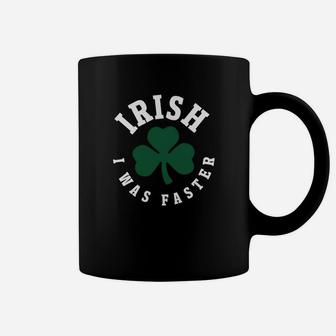 Irish I Was Faster Funny Running St Patricks Day Coffee Mug - Thegiftio UK