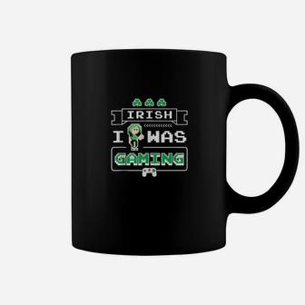 Irish I Was Gaming Irish Girl Pixel Art Video Games Coffee Mug - Monsterry