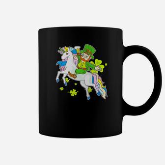 Irish Leprechaun Beard Riding Rainbow Unicorn Coffee Mug - Thegiftio UK