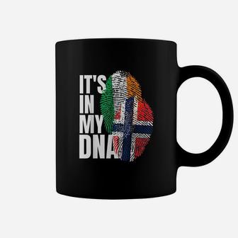 Irish Plus Norwegian Mix Dna Heritage Flag Coffee Mug - Thegiftio