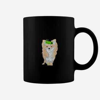 Irish Shamrock Leaf Chihuahua Dog St Patricks Day Coffee Mug - Monsterry