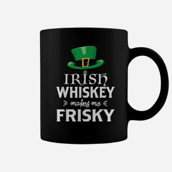 Irish Whiskey Makes Me Frisky St Patrick's Day Coffee Mug - Monsterry