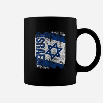 Israel Big Flag Vintage Distressed Israel Coffee Mug | Crazezy