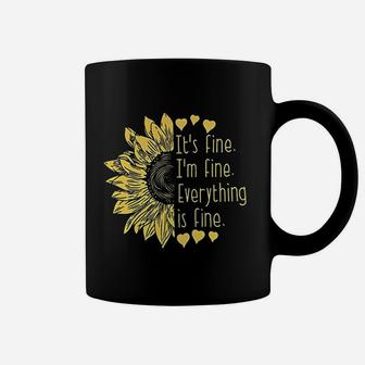 It Fine Im Fine Everything Is Fine Sunflower Women Funny Sarcastic Coffee Mug | Crazezy CA