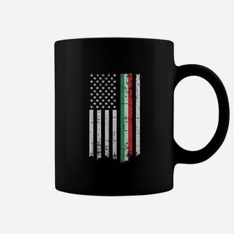 Italian American Thin Line Flag Coffee Mug | Crazezy