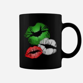 Italian Flag Colors Kissing Lips Coffee Mug | Crazezy DE