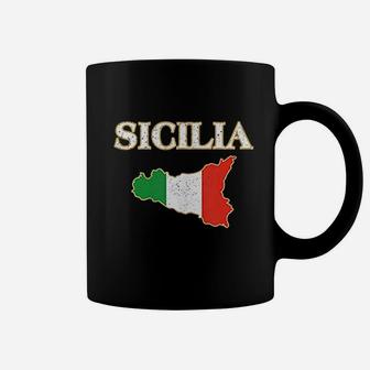 Italian Sicily Map Sicilia Sicilian Coffee Mug | Crazezy