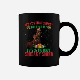 It's A Funny Squeaky Sound Tshirt Christmas Squirrel Coffee Mug | Crazezy DE
