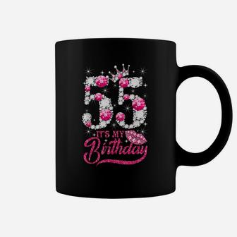 It's My 55Th Birthday Queen 55 Years Old Shoes Crown Diamond Coffee Mug | Crazezy AU
