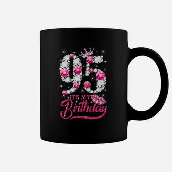 It's My 95Th Birthday Queen 95 Years Old Shoes Crown Diamond Coffee Mug | Crazezy AU