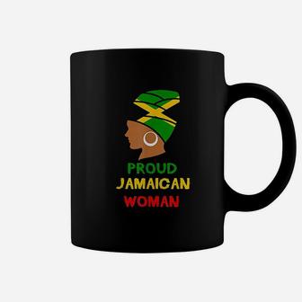 Jamaican Woman Flag Black Coffee Mug - Thegiftio UK