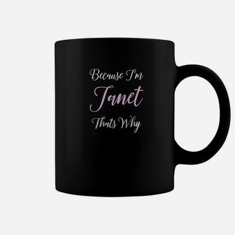 Janet Name Personalized Women Girl Cute Pink Black Gift Coffee Mug - Thegiftio UK